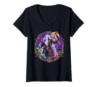 Women's Falconry Freak Falconer Ghost Vampire Spooky Scary Horror V-Neck T-Shirt