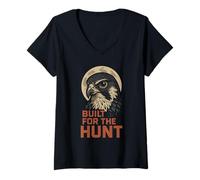 Womens Falconry Pride Falconer Raptor Hobby Bird of Prey Training V-Neck T-Shirt