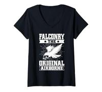 Women's Falconry The Original Airborne Falconry V-Neck T-Shirt