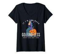 Womens Fall Goddess Autumn Witch - Seasonal Magic Rebellious V-Neck T-Shirt