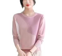 Women's Fall Middle-Aged Mom Knitted Sweater - Crew Neck Fashionable Warm Pullover