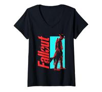 Womens Fallout TV Series Character The Ghoul Boxed Shadow V-Neck T-Shirt