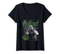 Womens Fallout Video Game Brotherhood of Steel Armor V-Neck T-Shirt