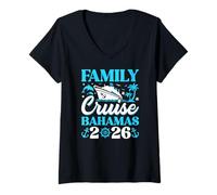 Womens Family Cruise 2026 Bahamas Family Matching V-Neck T-Shirt