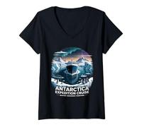 Womens Family Cruise Matching Group Outfit Antarctica Expedition V-Neck T-Shirt