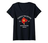 Womens Family Vacation Montenegro 2027 | Family Travel Squad V-Neck T-Shirt