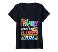 Women's Family Vacation St. Thomas 2026 Summer Matching Group Trip V-Neck T-Shirt