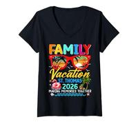 Women's Family Vacation St. Thomas 2026 Summer Matching Group Trip V-Neck T-Shirt