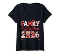 Womens Family Valentine 2026 Making Memories Together for Sweet V-Neck T-Shirt