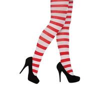 Women's Fancy Dress Red and White Striped Tights / Elf / Christmas