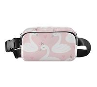Womens Fanny Packs Cute Waterproof Belt Bags Hip Pack Chic Swan Pink Waist Pouch for Women, Chic Swan Pink, 8 x 5.3 x 2.3 inch, Funny Cute, Chic Swan Pink, 8 x 5.3 x 2.3 inch, Funny Cute