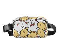 Womens Fanny Packs Cute Waterproof Belt Bags Hip Pack Trendy Chicks Yellow Crossbody Waist Pack, Trendy Chicks Yellow, 8 x 5.3 x 2.3 inch, Funny Cute, Trendy Chicks Yellow, 8 x 5.3 x 2.3 inch, Funny