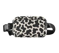 Womens Fanny Packs Cute Waterproof Hip Bag Belt Pouch Black Spots Chaotic Cross Body Waist Purse, Black Spots Chaotic, 8 x 5.3 x 2.3 inch, Funny Cute, Black Spots Chaotic, 8 x 5.3 x 2.3 inch, Funny
