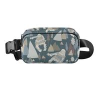 Womens Fanny Packs Cute Waterproof Hip Pack Belt Pouch Yeti Mountain Adventure Teal Waist Pouches for Men, Yeti Mountain Adventure Teal, 8 x 5.3 x 2.3 inch, Funny Cute, Yeti Mountain Adventure Teal, 8