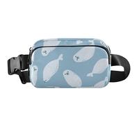 Womens Fanny Packs Cute Waterproof Large Hip Belt Bag Cute Seals Blue Travel Waist Pack for Men, Cute Seals Blue, 8 x 5.3 x 2.3 inch, Funny Cute, Cute Seals Blue, 8 x 5.3 x 2.3 inch, Funny Cute
