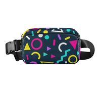 Womens Fanny Packs Cute Waterproof Large Hip Belt Bag Trendy Colorful Shapes Navy Travel Waist Pouch, Trendy Colorful Shapes Navy, 8 x 5.3 x 2.3 inch, Funny Cute, Trendy Colorful Shapes Navy, 8 x 5.3