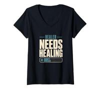 Women's Fantasy Healer RPG Healer Cleric Healer Gift V-Neck T-Shirt