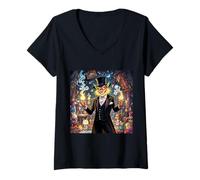 Womens Fantasy Super Villain Toys V-Neck T-Shirt