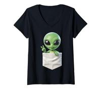 Womens Faraway Galaxy has Hitched a Ride in Your Pocket! V-Neck T-Shirt