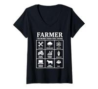 Women's Farmer I'm More Than You Think for Farmers V-Neck T-Shirt