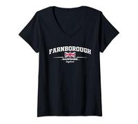 Women's Farnborough England V-Neck T-Shirt