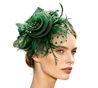 Women's Fascinator Hat, Flower Headband and Veil - Fascinators for Tea - for Wedding, Funeral, Bachelorette Party, Events, Ceremonies, Formal Wear