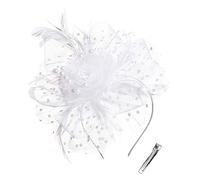 Women's Fascinator Hat Flower, Mesh Feathers, Clip Headpiece, Hair Accessories