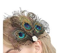Women's Fascinator Hat Wedding Headdress Hats Hat Clip Hair Clip Hat Headband Tea Party Mesh Headwear Women Pillbox Hat Hair Accessories for Cocktail Halloween Oktoberfest Gothic, Green, One Size Fits