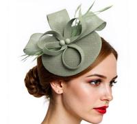 Womens Fascinators and Head Hairpin Set Beaded Decoration Hat Elegant Hair Accesories for Wedding and Theme Parties