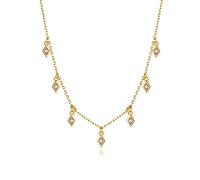 Women's Fashion 925 Sterling Silver Dazzling Cz Cross Heart Star Pendant Short Necklace For Women Girls Gift