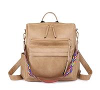 Women's Fashion Backpack Purse - Animal Pattern PU Leather Rucksack - Multi-Pocket Convertible Shoulder Bag for Travel Shopping - Anti-Theft Ladies Daypack with Colourful Strap