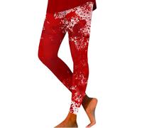Women's Fashion Casual Rugby Print Gym Pants Yoga Pants Leggings Capri Thermal Leggings, Silver-F, XXL