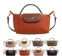 Women's Fashion Colorblock Mini Crossbody Bag, Small All-Match Handbag with Adjustable Strap, Vintage Solid Color Square Purse (Orange)