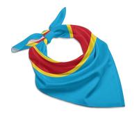 Women's Fashion Democratic Republic of the Congo Flag Scarf Square Satin Headscarf Neck Scarf Head Hair Wraps
