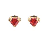 Womens Fashion Earrings, Earrings Gold Stud Wing Heart Red Cubic Zirconia 7X9mm for Lesbian Mother'S Day Jewelry Modern