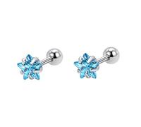 Womens Fashion Earrings, Stainless Steel Stud Earrings Silver 8mm Star Shaped 8mm for Aunt New Year Jewelry Upgrade