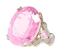 Women's Fashion Egg Ring Creative Hollow Out Ring (Hot Pink, 9号)