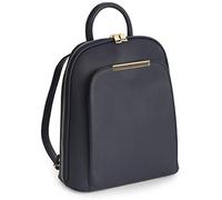 Womens Fashion Faux Leather Backpack Rucksack Shoulder Travel Holiday Bag - Miley - Navy
