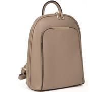Womens Fashion Faux Leather Backpack Rucksack Shoulder Travel Holiday Bag - Miley - Taupe
