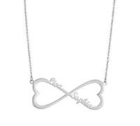 Women's Fashion Necklace Figure 8 DIY English Name Stainless Steel Pendant Necklace Jewelry Girls Jewelry Elegant
