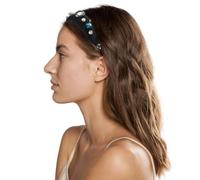 Women's Fashion Padded Headbands Crystal Headband for Festival Vintage Rhinestone Hair Band Sparkly Diamond Non-Slip Hair Hoops 27614