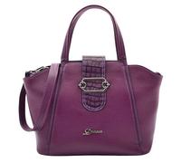 Womens Fashion Real Leather Handbag Long Adjustable Strap Bag JANE (Purple)