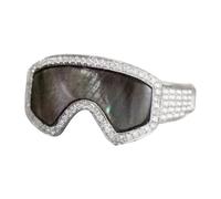 Womens Fashion Rings - Goggle Shape Jewelry, Sparkly Statement Ring, with Unique Design, with Shine for Lady Mother Teacher Friend Teen Girl, Jewelry, Costume Cosplay Winter Sports Use