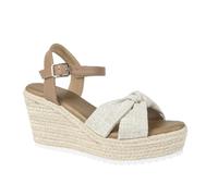 Women's Fashion Sandals Platform Straw weave Open Toe Buckles Cross strap