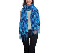 Women'S Fashion Scarves Long Shawl Winter Thick Warm Knit Digital Camo Print Scarf, Dna Chain Photo, One Size