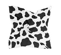 Women's Fashion Silk Scarf Square Satin Headscarf Neck Scarf Head Hair Wraps, Cow Print, One Size