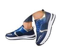 Women's Fashion Sneakers Faux Leather Classic Lace Up Low Top Tennis Shoes | Non Slip Work Running Walking Shoes for Gym Workout Travel Lightweight Breathable Classic Slip On Color Block Mesh Sneakers