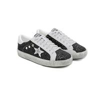 Women's Fashion Star Sneaker Glitter Sparkly Fashion Shiny Casual Bling Sequin Concert Shoes Canvas Low Top Lace Up Comfortable Cushioned Walking for Street Wedding Party Night Club