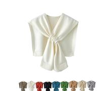 Women's Fashion Sweater Knitted Shawl Knitted Knotted, Crochet Poncho Shawls Sweaters, Elegant Wraps Soft Cape (UK, Alpha, One Size, Regular, Regular, White)