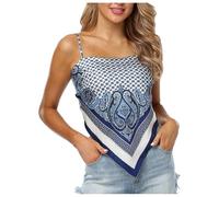 Women's Fashion Tie Back Tank Top Floral Print Summer Beach Camisole Sleeveless Vest For Seaside Vacations Tie Band